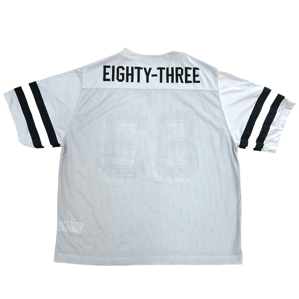 Grey Mesh Jersey Stripes 83 Eighty Three Graphic Size M - Picture 2 of 6